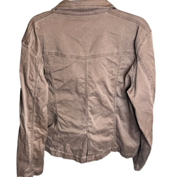 BUNDLE 3 FOR $18 Womens Brown Jacket Large Button Up Four Pocket Western - Picture 3 of 13